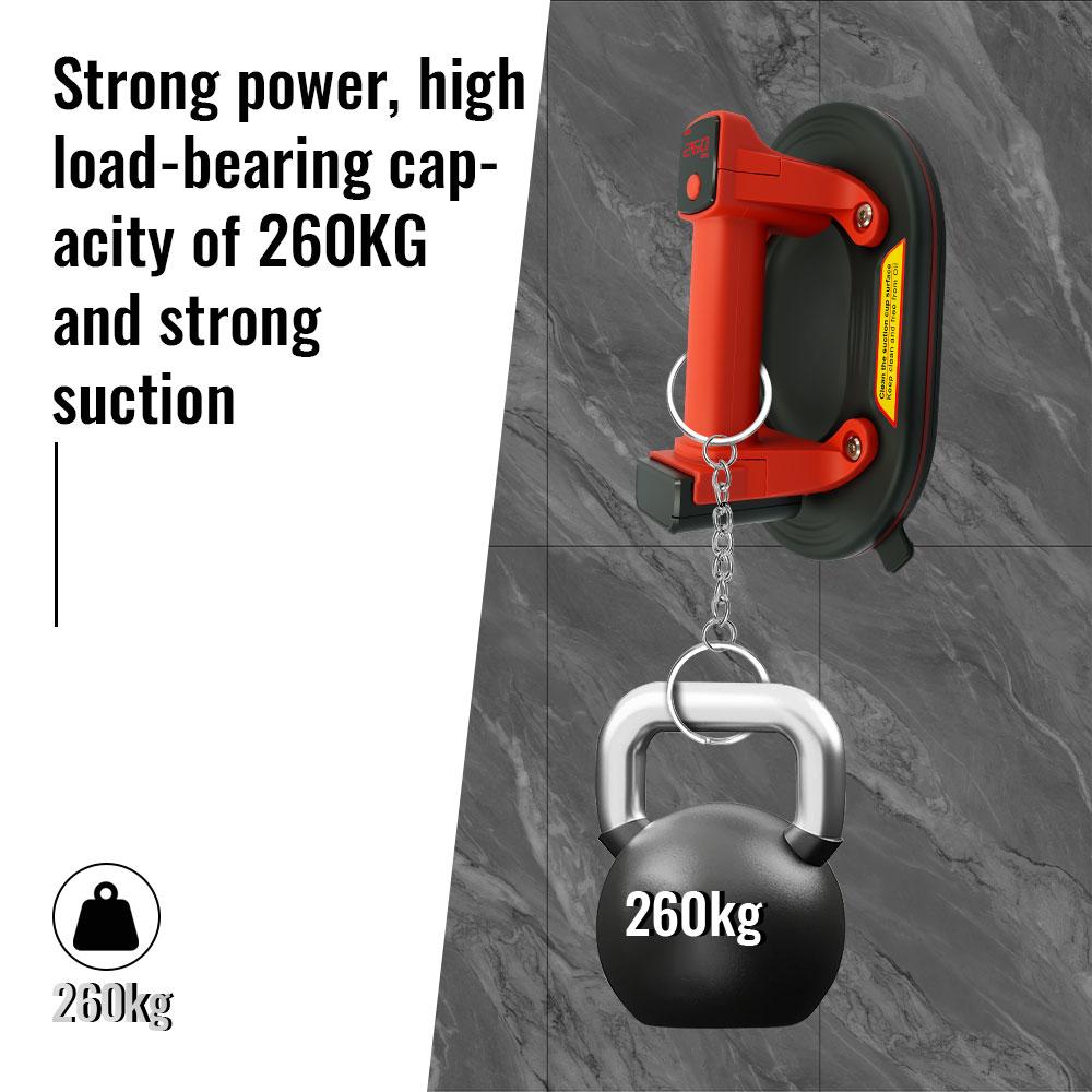 260KG Load Large Electric Vacuum Suction Cup Display Heavy-Duty Hand-held Strong Suckers Air Pump Granite Glass Tile Lifter