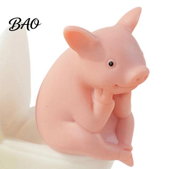 Unique Shelf Display Items 2Pcs Resin Meditation Pig And Frog Figurines, Funny Toilet Animal Ornament for Desktop Birthday Gift Kids Bookshelf Decor,