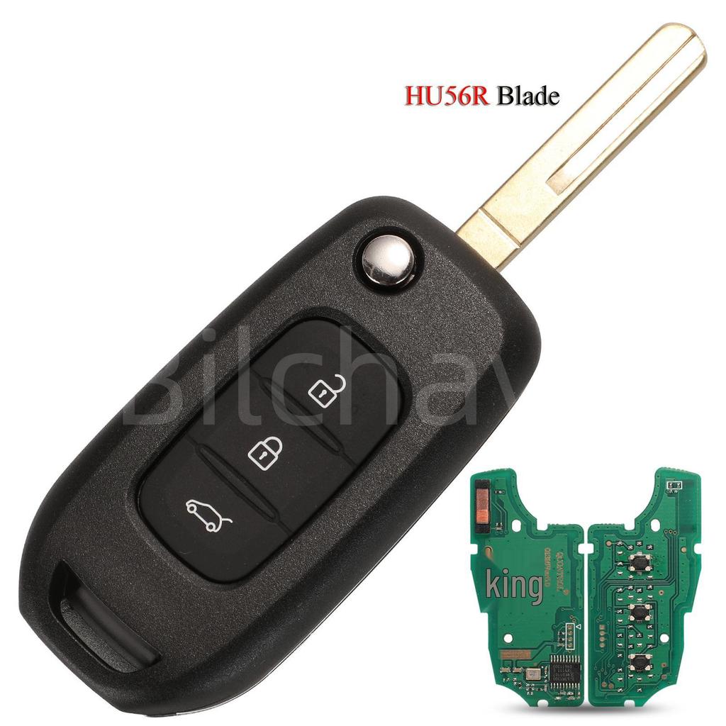 CWTWB1G767: Compatible 3-button Renault Car Remote, 433MHz Frequency, 4A Chip.