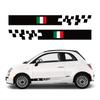 2Pcs Car Door Side Stickers For Fiat 500 Waterproof Vinyl Film Decoration PVC Decals Auto Styling Exterior Car Accessories