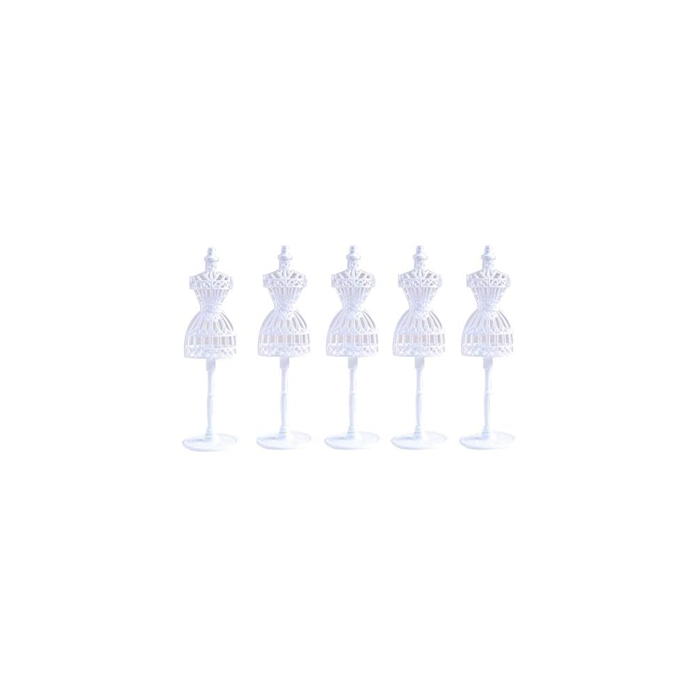 

Torsos Mini Doll Display Holder White 5 Set for Clothing Costumes
