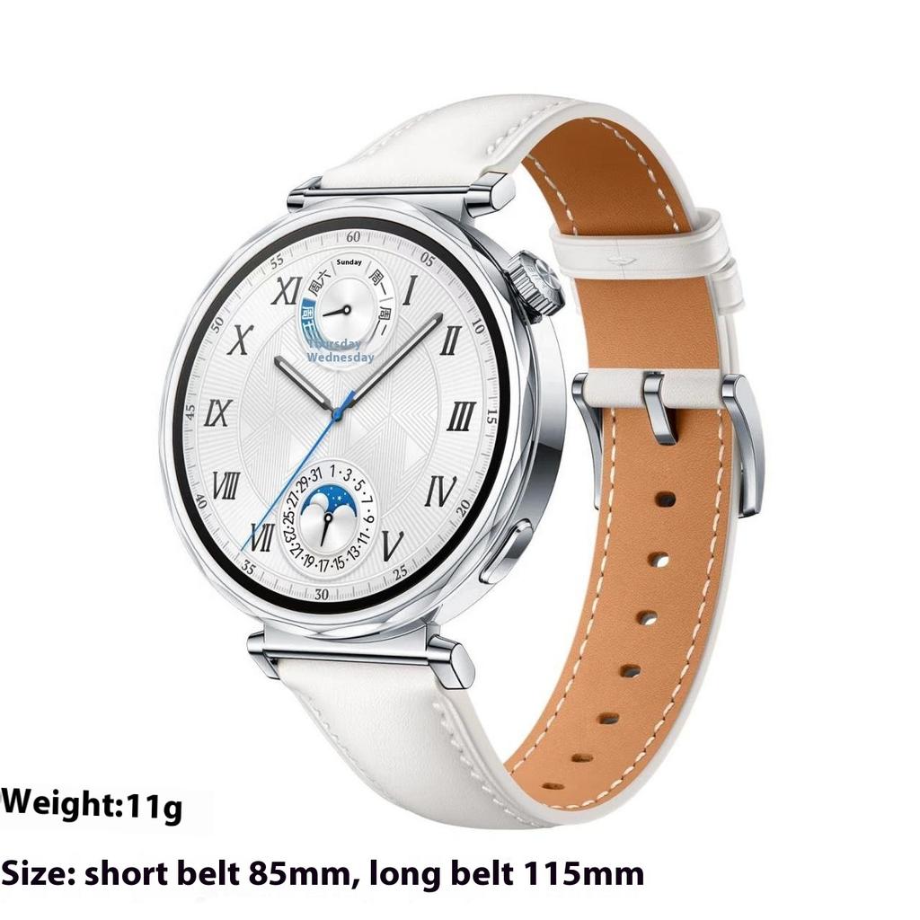 18mm Watch Band for Garmin Venu 3S/2S/Forerunner 265S/255S Adjustable Genuine Cow Leather Strap