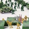36pcs Miniature Plastic Soldier Models - 1.96 Inch Multicolor Military Figures for Party Decor, Birthday Gifts, Collectibles JXB