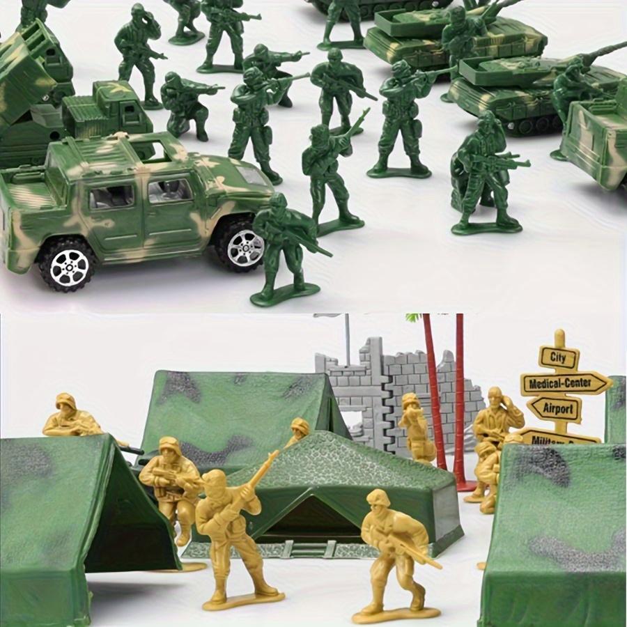 36pcs Miniature Plastic Soldier Models - 1.96 Inch Multicolor Military Figures for Party Decor, Birthday Gifts, Collectibles JXB