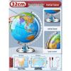 Magnetic Levitation 3D Globe for Students - Large Size, Ideal for Elementary & Junior High School