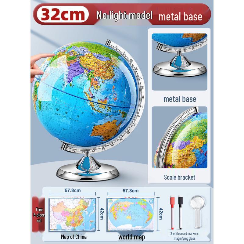 Magnetic Levitation 3D Globe for Students - Large Size, Ideal for Elementary & Junior High School