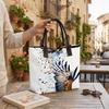 Watercolor Eagle Print Tote Bag Casual Large Capacity Canvas Shoulder Bag for Daily Commute
