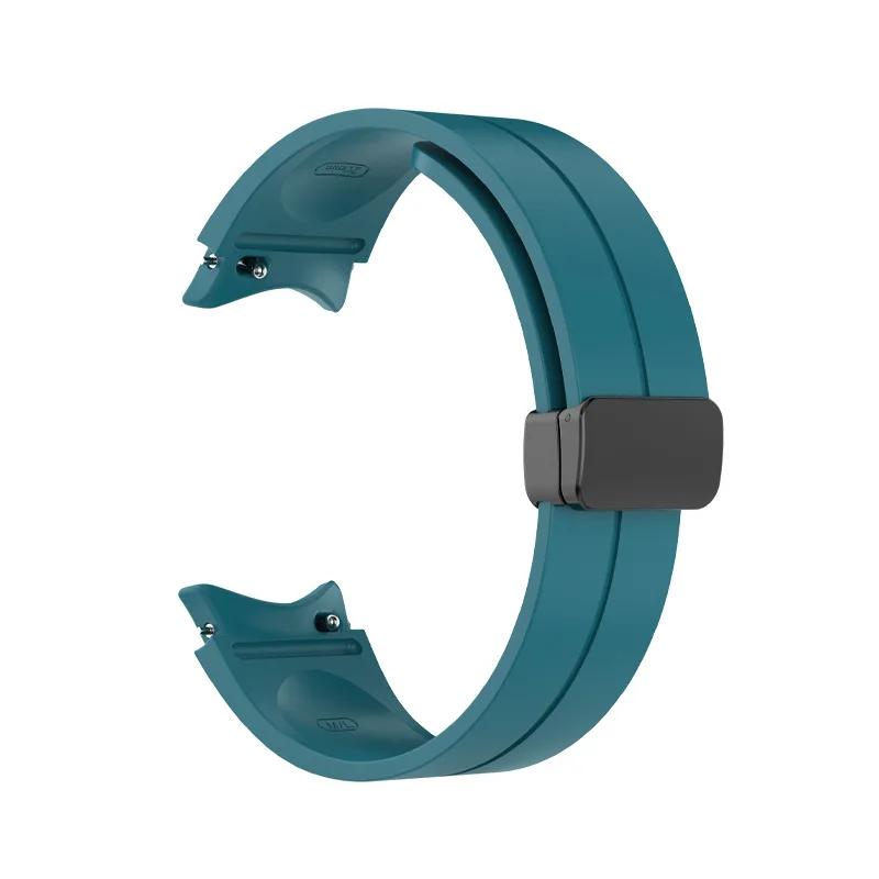 No Gap Silicone strap For Samsung Galaxy watch 7/6/5/4 40 44mm 5 Pro 45 Original Magnetic bracelet band For Watch 4 Classic belt