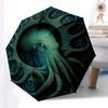Enchanted Octopus Art Print: Mystical Sea Creature DecorUmbrella with Cute Design, Portable 3-Fold Compact Umbrella for Men & Women, Valentine's Day M