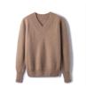Ribbed V-Neck Cashmere Sweater - 2026 Autumn/Winter Women's Loose Plus Size Pullover