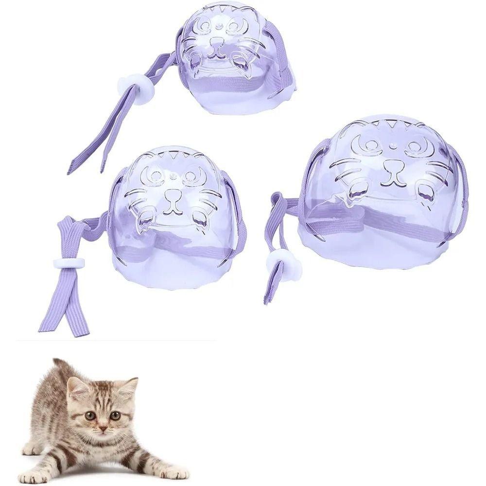 Anti-bite Kitten Mouth Cover Adjustable Pet Grooming Mask Cat Hood Cat Muzzle Mask  Chewing