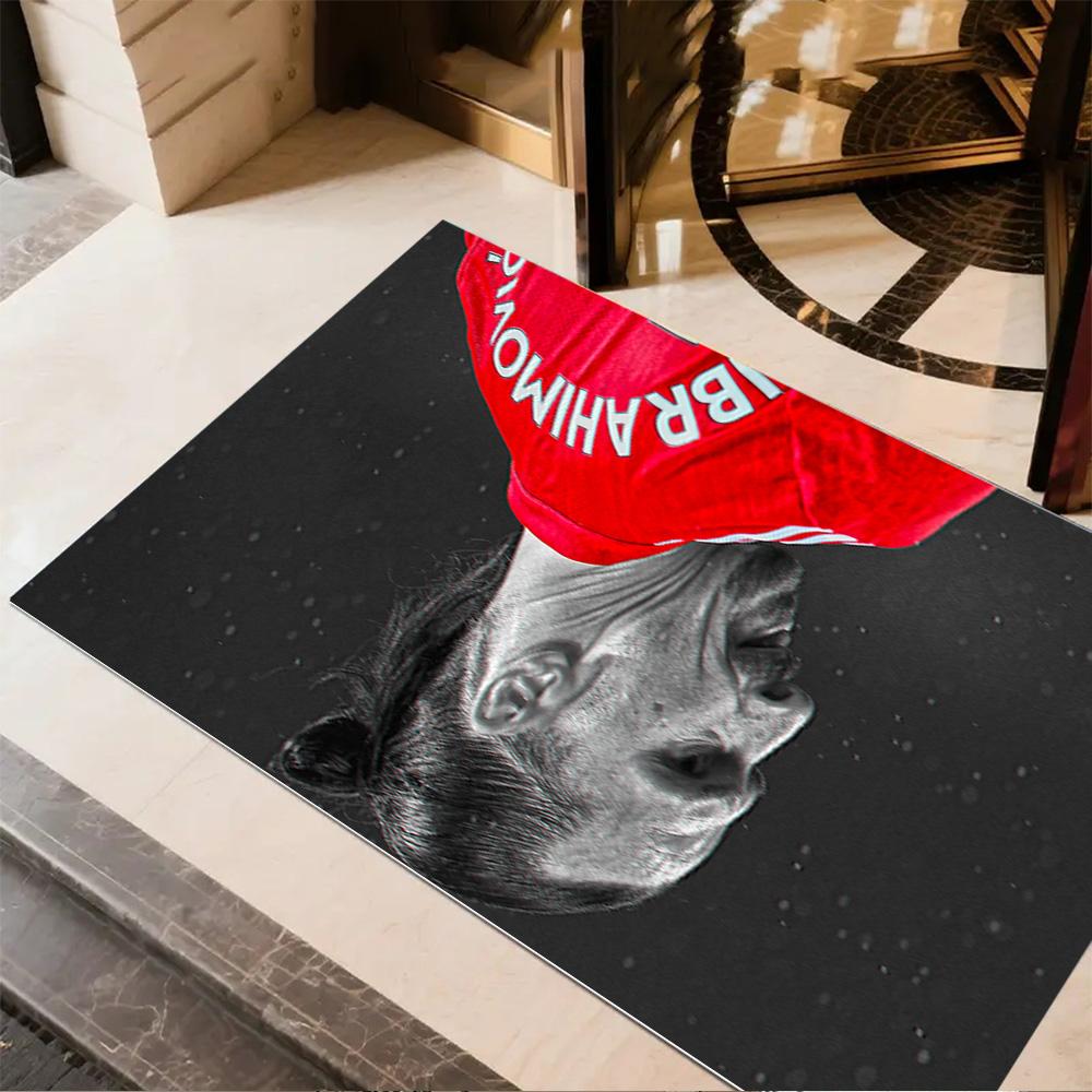 Soccer Player Action Area Rug Design for Game Room Hallway Foyer Dormitory Antislip Carpet Anime Office Decor Best for Christmas