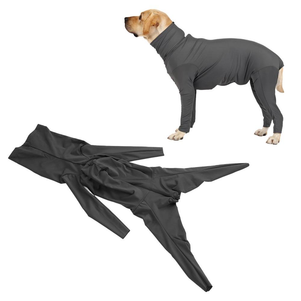 Elastic Dog Four-legged Jumpsuit Zipper Closure Zipper Dog Outfit Dog Anti-shedding Suit Body Warm
