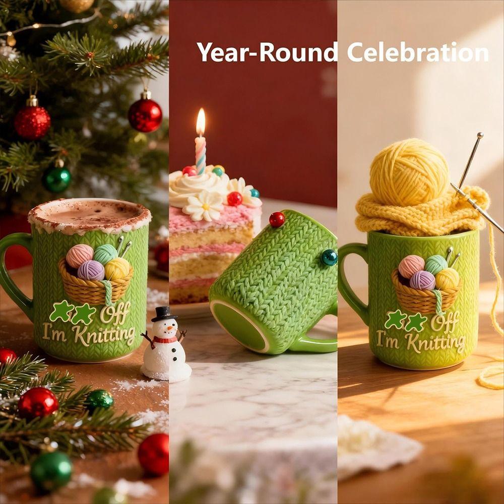 Keramik Sarkastische Keramiktasse 11oz Fassungsvermögen Teetasse Langlebige Stricktasse Bürodekoration