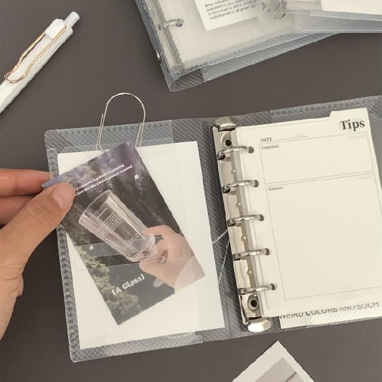 Segregator A6/A7 Folder Trójdzielny Okładka Notesu Flip Folder Plikowy Okładka Książki Prezentacyjnej Przezroczysta Okładka Segregatora