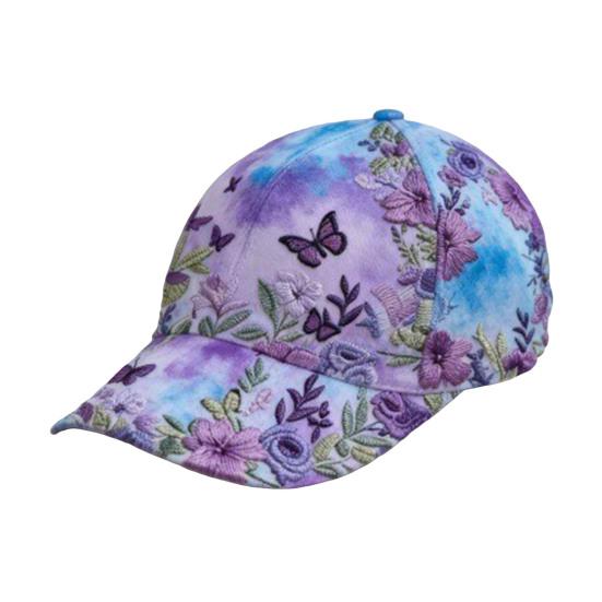 Baseball Hat Embroidery Flower Pattern 3D Printing Retro Sun Protection Summer Cap Hiking Outings Traveling