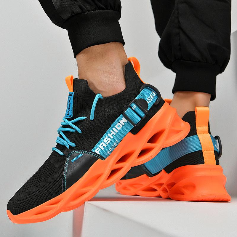 2025 Autumn Plus Size Men's Trendy Korean Style Flyknit Mesh Running Shoes