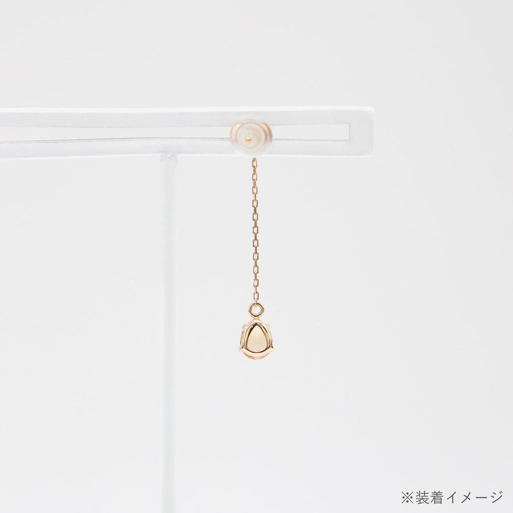 ESTELLE [Official] Women's K10 Yellow Gold Earring Charm with November Birthstone Citrine Drop (Single Ear) 0720-7001-0005-0000