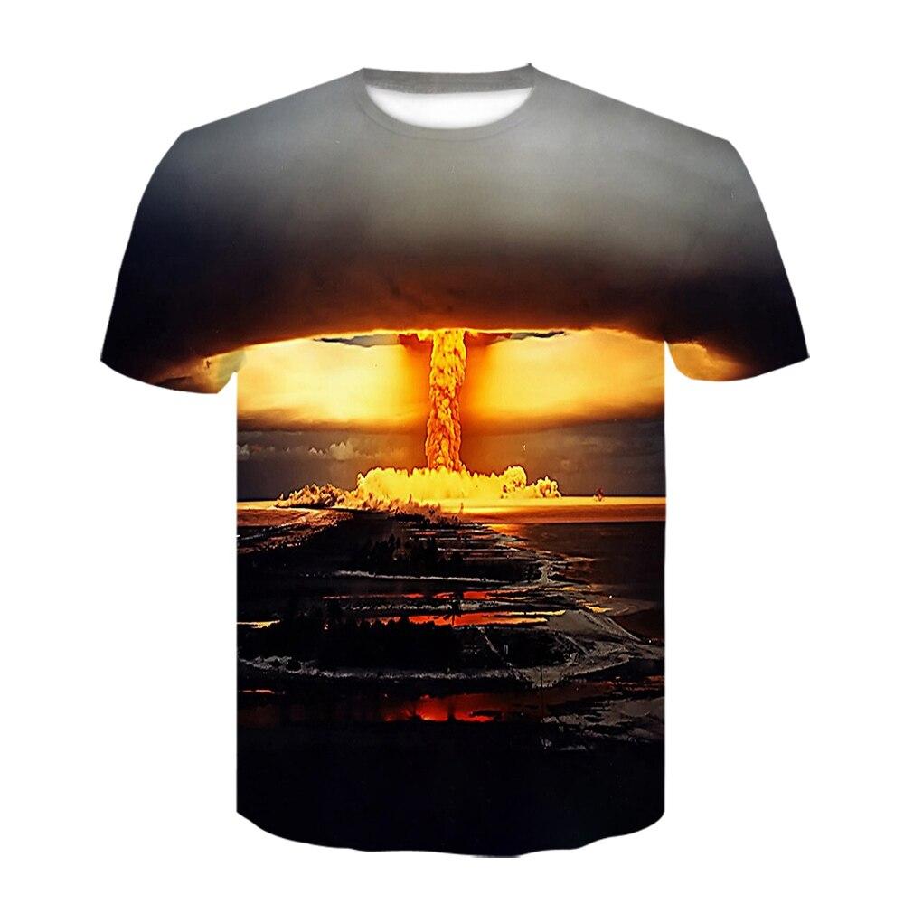 Funny T-shirts Psychedelic T Shirt Men Women Mushroom Anime T Shirt Geometric T-shirts 3d Print KTB
