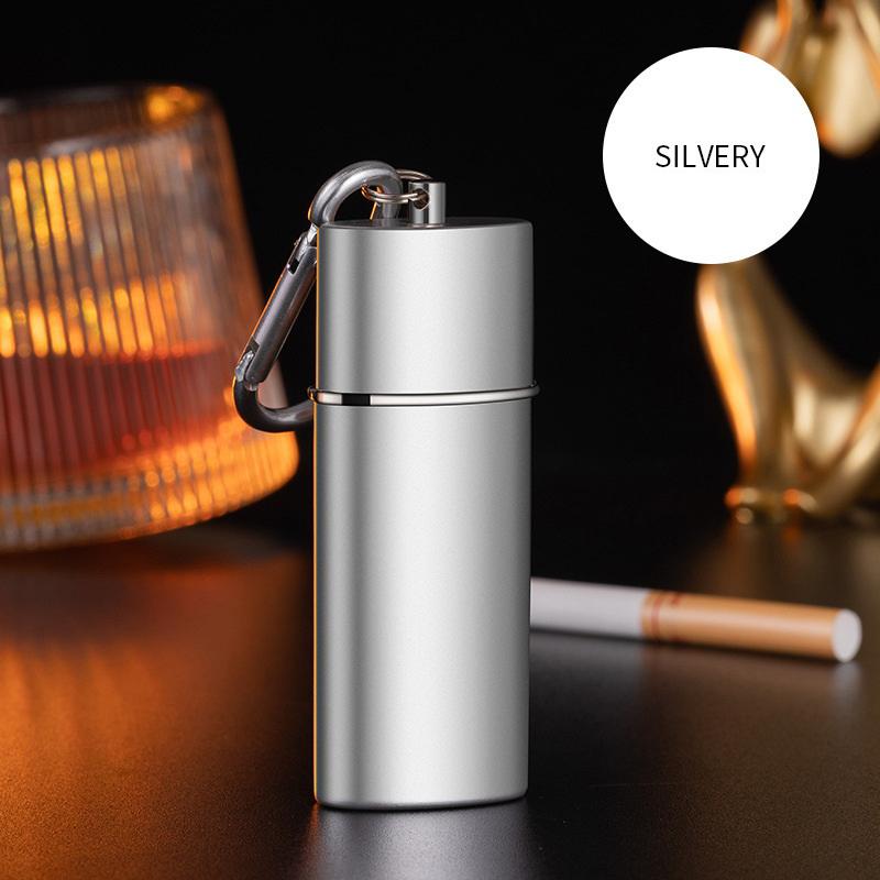 Portable Ashtray With Keychain Drawer Ash Holder Stainless Steel Cigarette Tray For Outdoor Car Travel Mini Ashtray Container