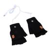 USB Heated Gloves Fingerless for Men Women Acrylic   Electric Hand Warming Gloves for Winter Skiing Gaming