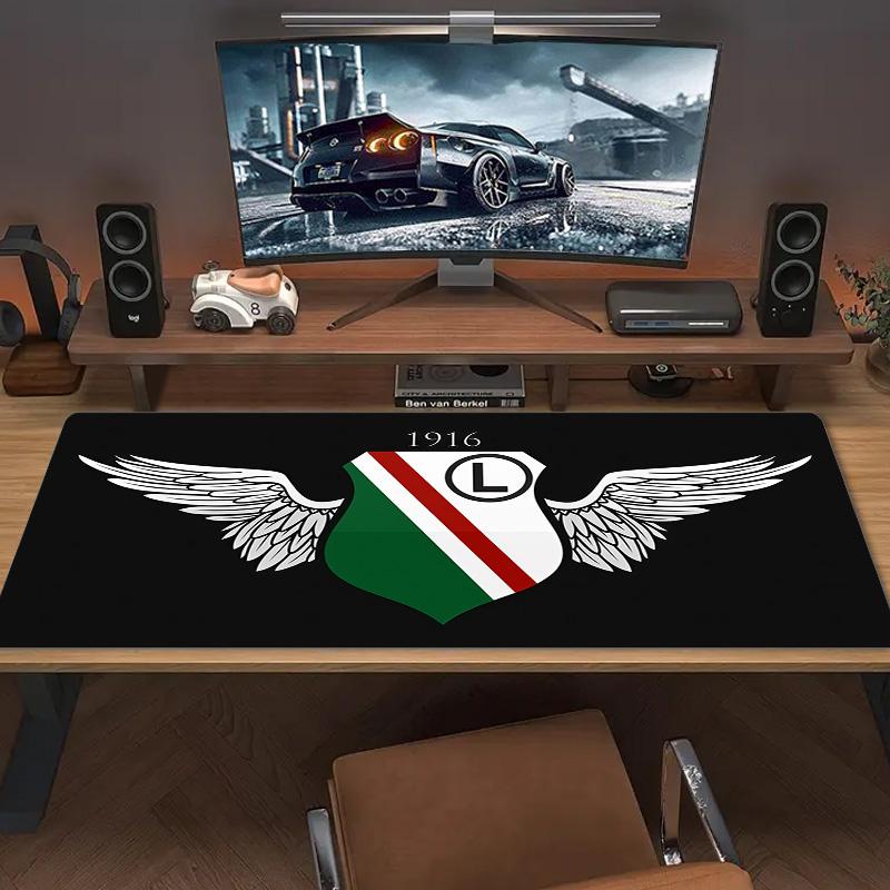 Legia Warsaw Print  Cushion Non-slip Laptop Tablet Big Mousepad XXL Mat Mini PC Playmat With Lock edge