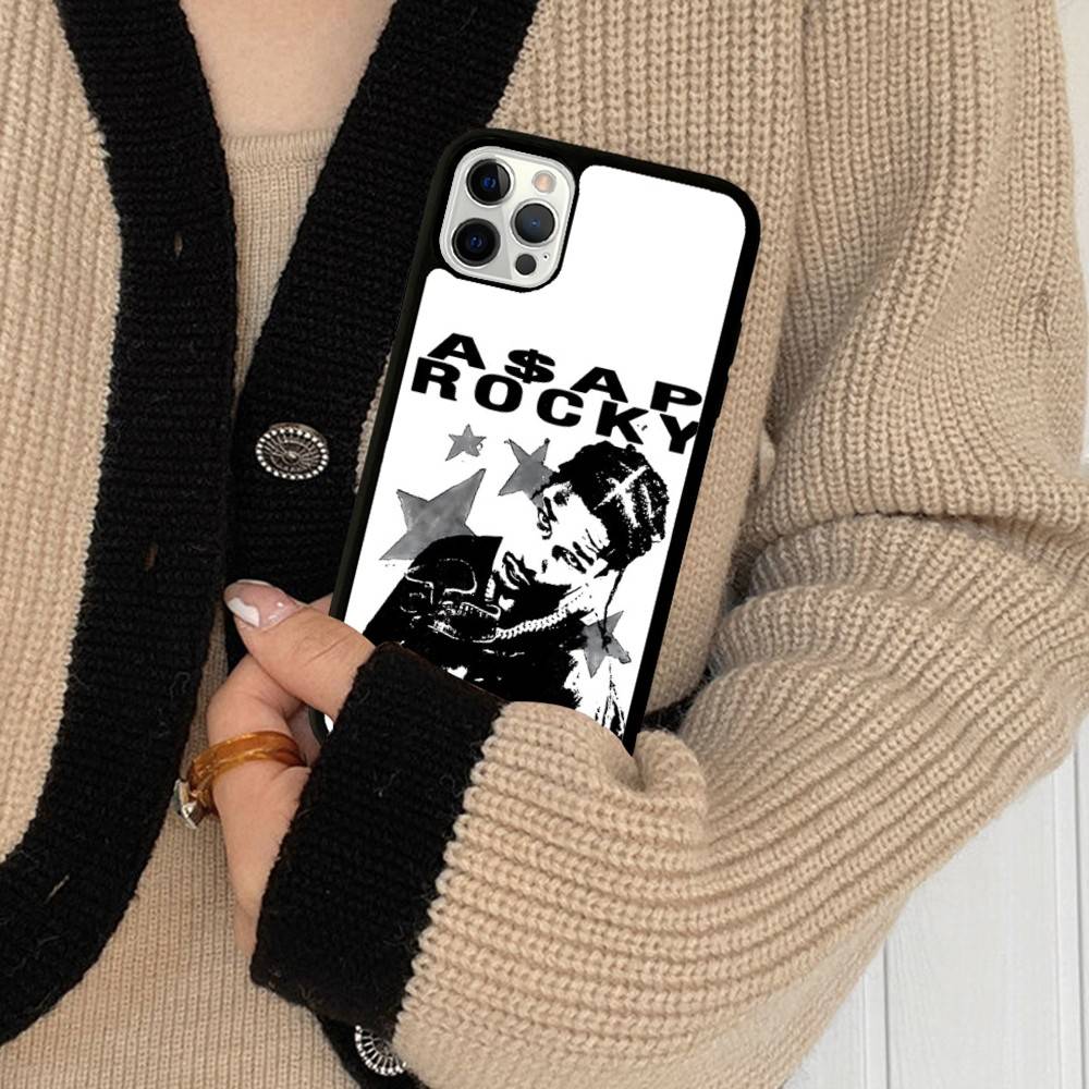 Hip Hop Rapper Asap-Rocky PC+TPU Phone Case For IPhone 17 16 15 14 13 12 11 Pro Max Plus Kawaii Cartoon Cover