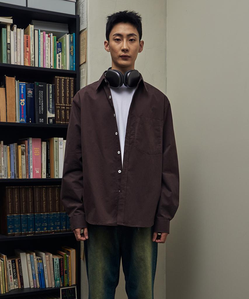 Aieondeoseutaendeu Peach Basic Shirt (Brown)