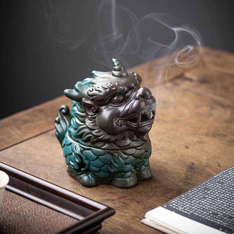 Shangqi Lucky Qilin Ceramic Incense Burner