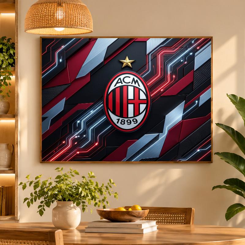 5D Diamond Painting AC Milan DIY Full Drill Diamond Art Kit Home Decoration
