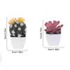 Artificial Succulents Bonsai Plants Mini Succulents Simulation Evergreen Cactus Indoor Shelf Bedroom Sill Office Home Decoration