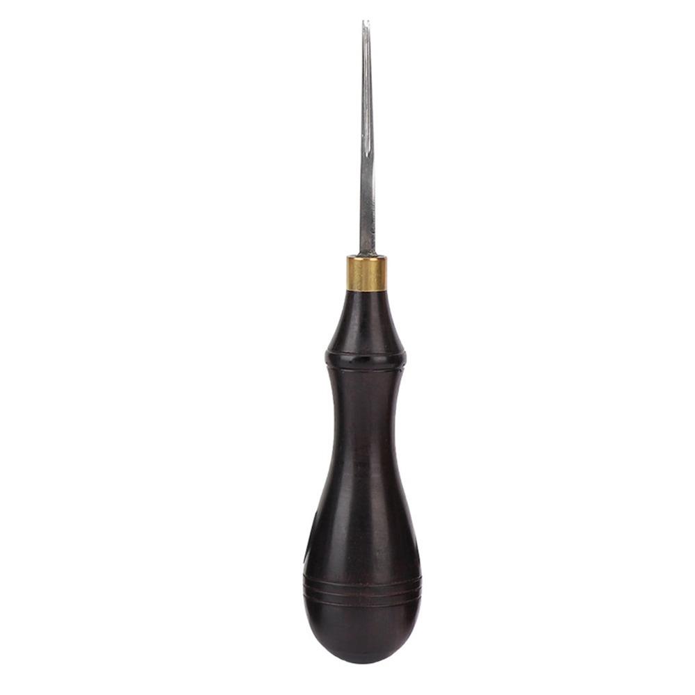 Carbon steel Leather Edge Creaser 0.6/0.7/1.3mm Groove Size Ergonomic Handle Leather Edge Beveler Leather Skiver Tool