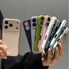 Luxury Ultra-Thin Solid Color Blade Mecha Phone Case for iPhone 17 16 15 11 14 13 12 Pro Max Air Glitter Camera Protect Cover