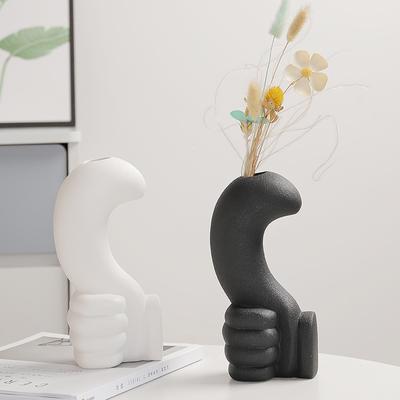Nordische kreative Keramikvase Daumenkörperkunst Wohndekoration Moderne Dekoration Vase in einfacher Raumdekoration