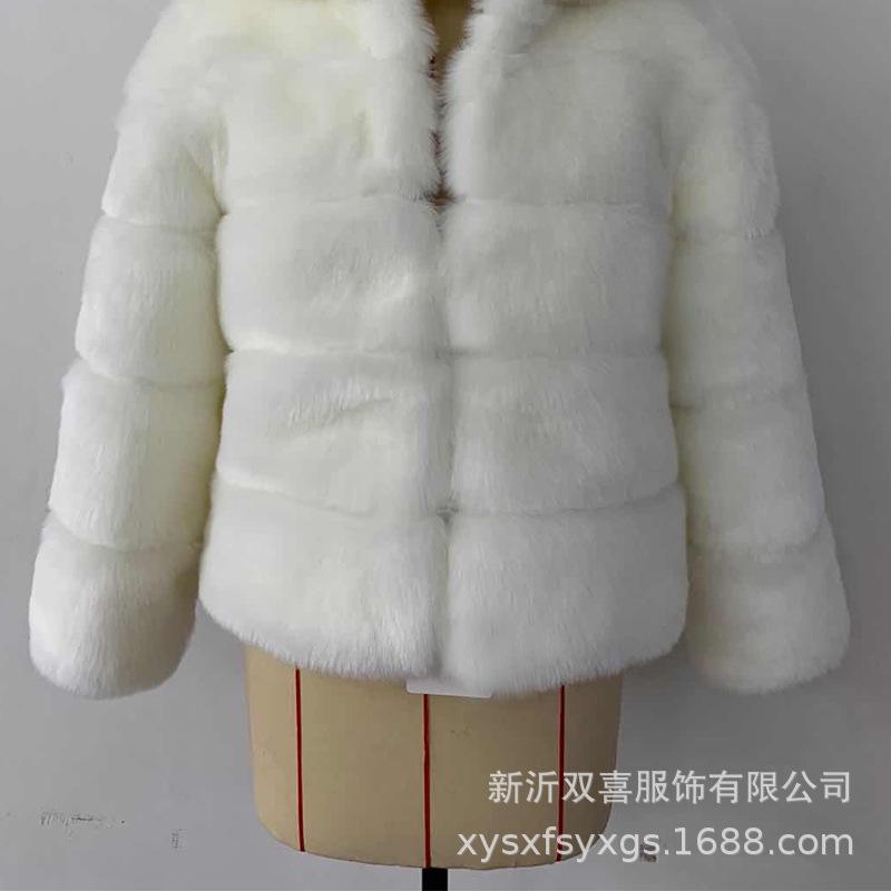 New Fashion Fox Hair Imitation Coat Women's Thermal Slim Coat