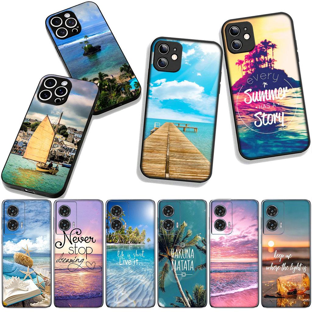 Ocean Sea Beach Travel Phone Case for Motorola Moto Edge 70 60 Fusion 40 NEO 20 Pro G Stylus G56 G96 G71 G73 G52 G41 G42 G51