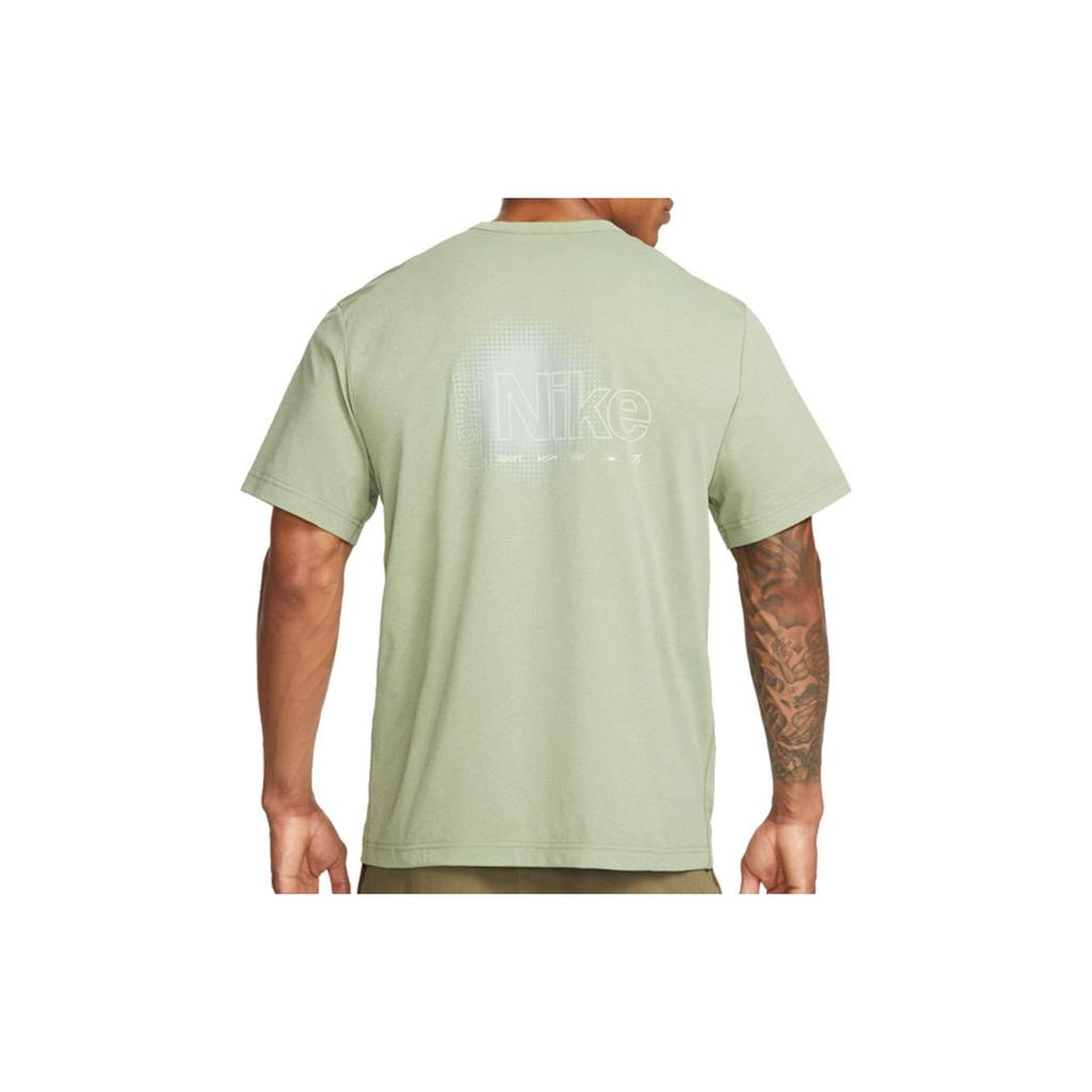 Nike Solid Color Crew Neck Short Sleeve T-Shirt Men Tops Melon-Green FN7290-386