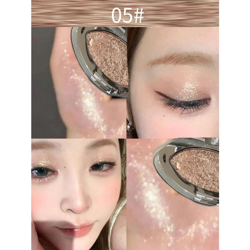 Metallic Glitter Heart Single-Color Eyeshadow Palette, Waterproof Sweat-Proof For Music Stage Performances, Halloween Parties Eye Shadow Palette