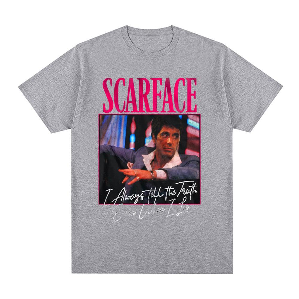 Scarface Movie Always Tell The Truth Even When I Lie Tony Montana Graphic TShirt Unisexs Fashion Vintage Punk Oversized TShirts