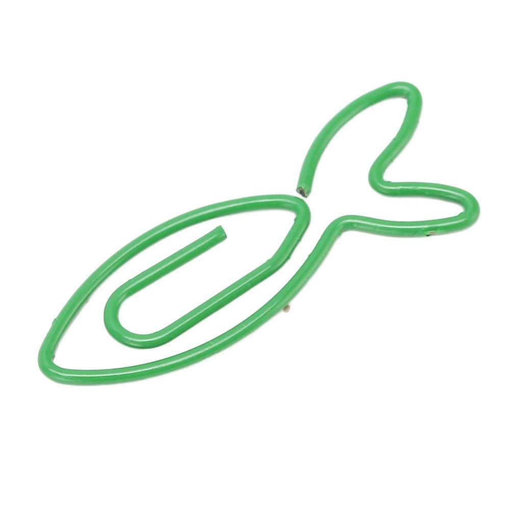 Fish Shaped Fish Shaped Office Paper Clips Plastic-coated Metal Dark Blue Cute Office Paper Clips Prevent Slip Portable