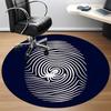 1PCFingerprint Spider Office Round Area Rug,  Mat Suitable For Office, Under Office Chairs Bedroom Living Room Home Decor, Room Deco