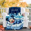 Customizable Mickey Throw Blanket – Personalized Name, All-Season Cozy Snug Blanket, Machine Washable, Personalized Blanket