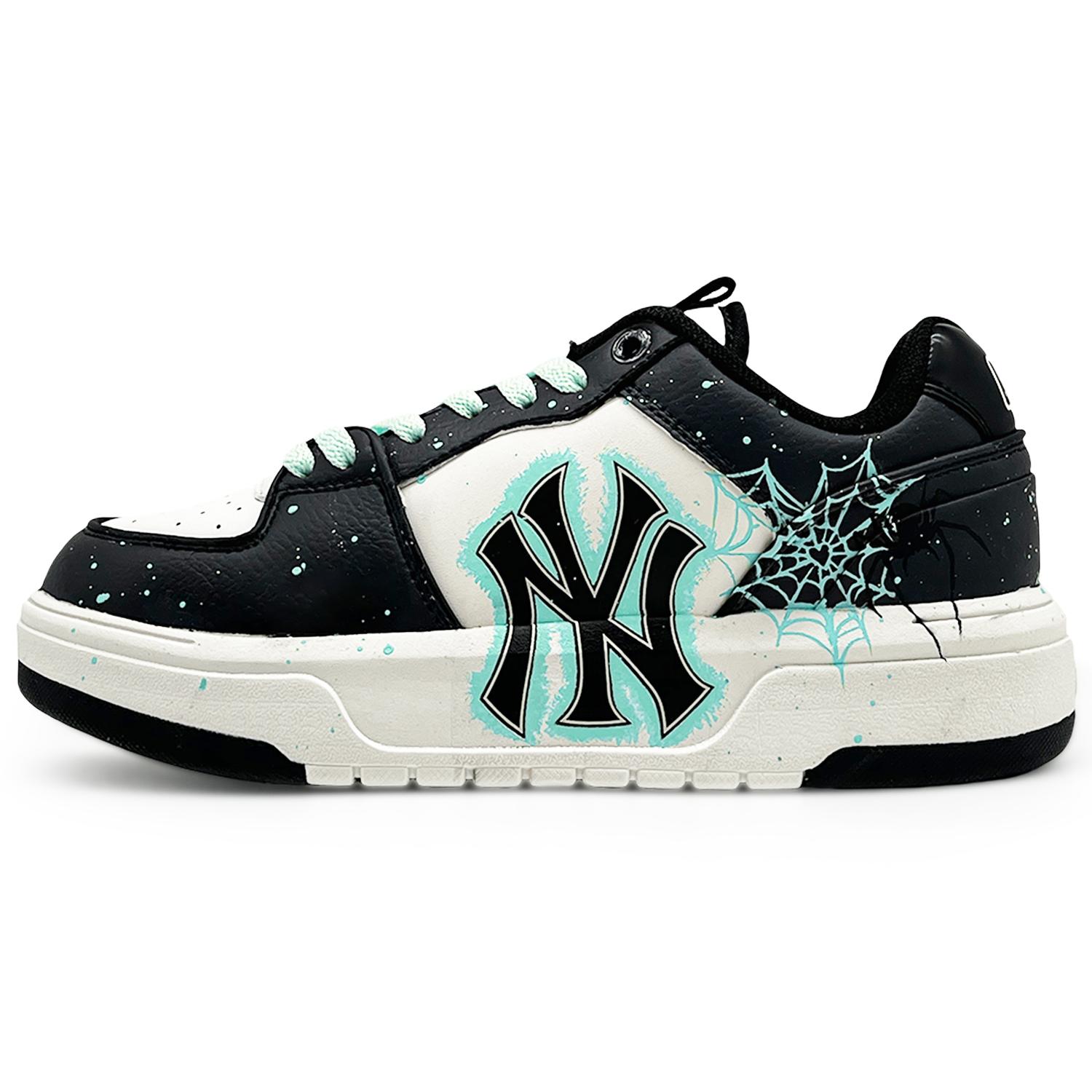 

MLB Chunky Liner EIGHT No Sleep Ink Splatter Abrasion Resistant Low top Skateboard Shoes Unisex Black Blue 3ASXCA12N-50WHS(Team131-1) 39