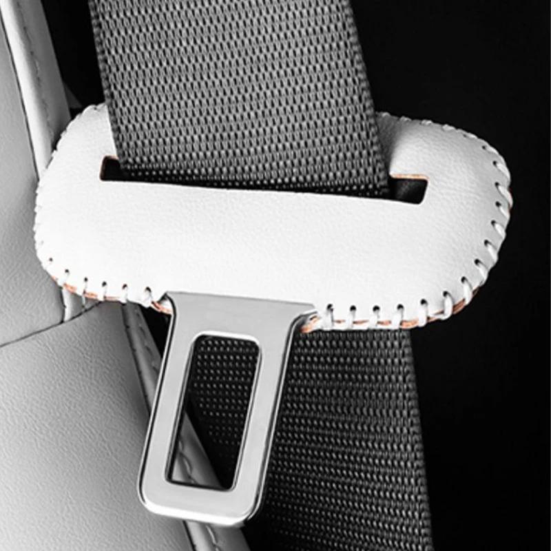 For Leading Ideal Li LiXiang L6 L7 L8 L9 Car Safety Belt Buckle Suede Leather Protective Cover Car Seatbelt Protective Cover