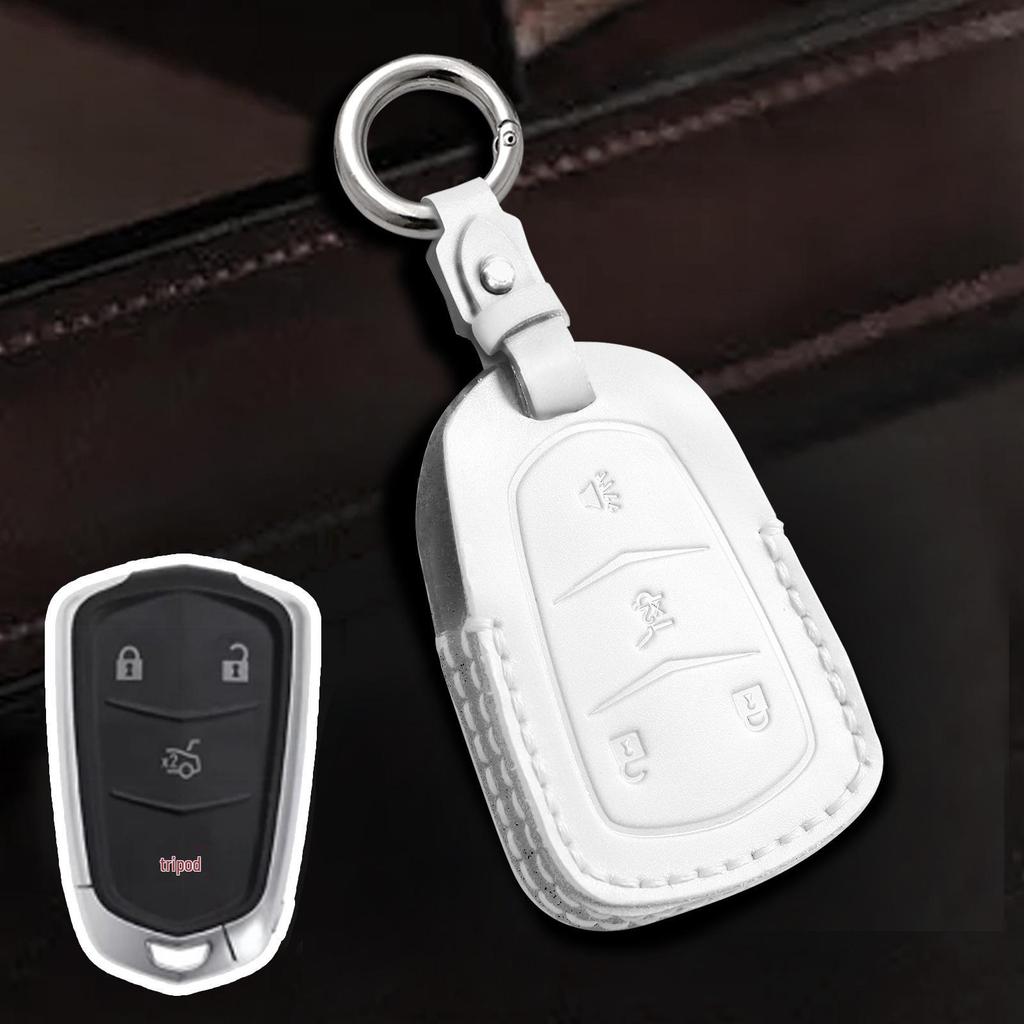 Cadillac Leather Key Cover for CT4/CT5/CT6/XT4/XT5/XT6 - Premium Protection.