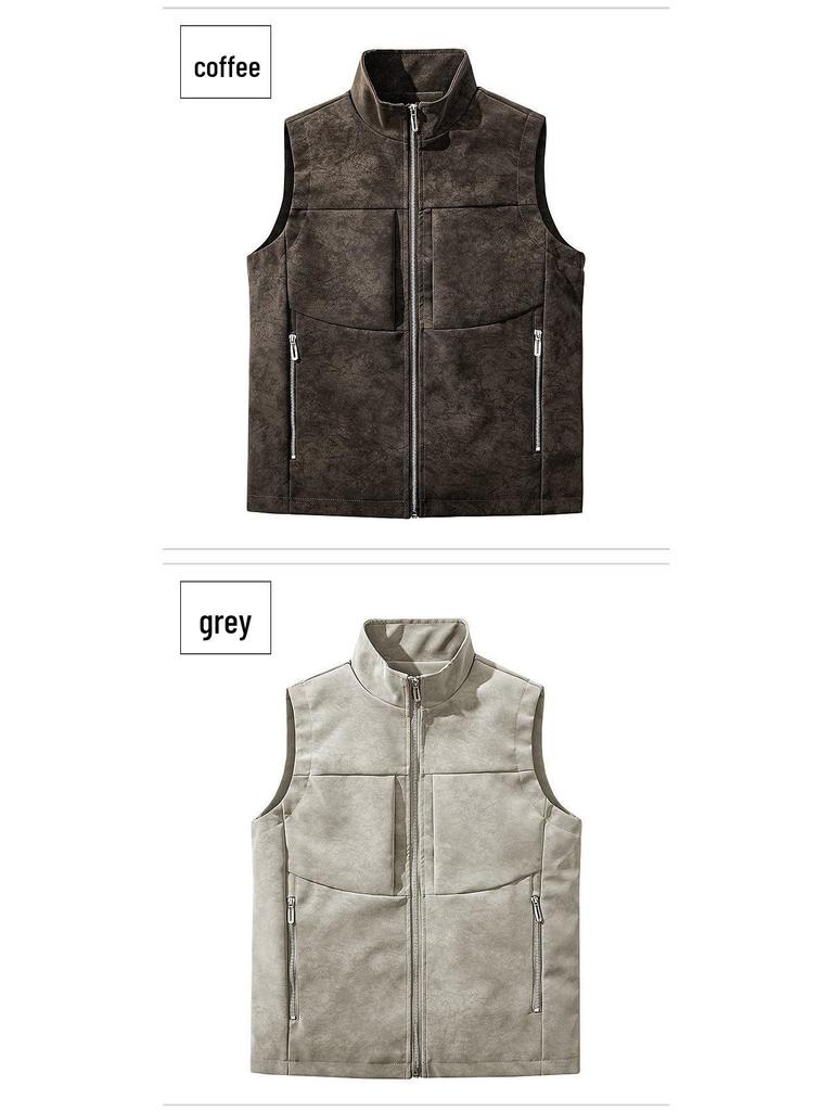 2026 Stylish Leather Vest: Comfortable, Durable, Windproof & Rainproof Autumn/Winter Sleeveless Top