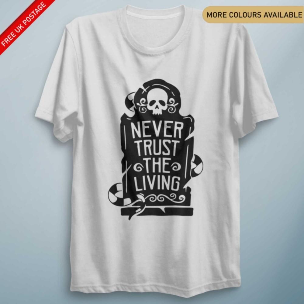 Beetlejuice Never Trust The Living TShirt Betelgeuse Retro Funny T Shirt