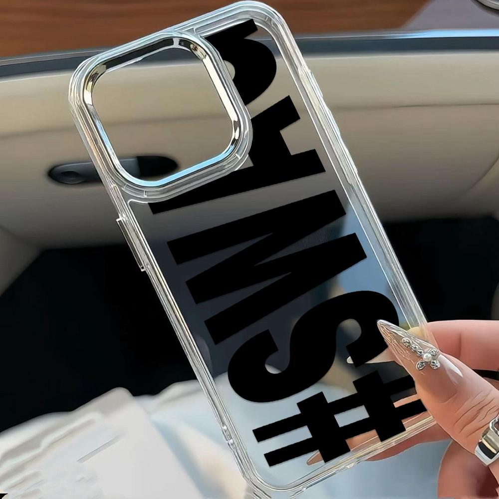 Swag Black Words Phone Case For Iphone 17 17E 16E 11 14 Plus 12 Pro Max 15 16 13 Transparent Slim Lightweight Protective Coque