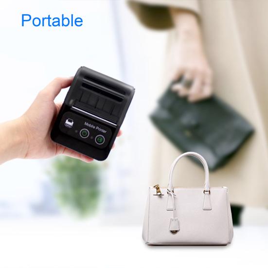 1 Set Mini Thermal Printer No Ink Required Large-capacity Battery Rechargeable Stable Signal