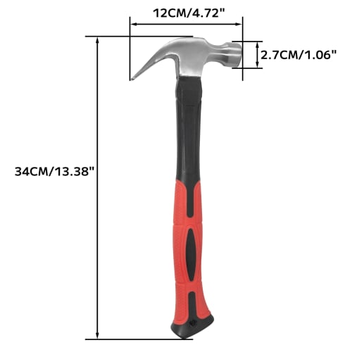 HFS(R) Double-Ended Nail Hammer for Woodworking, 550g